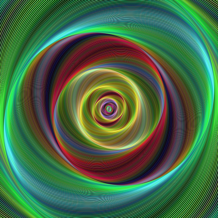hypnotisk farvespiral